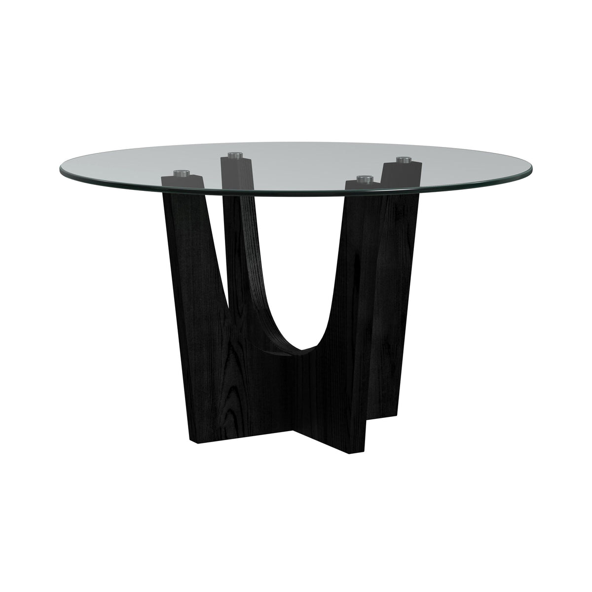 Oregon Black Round Counter Table with Glass Top - Ornate Home