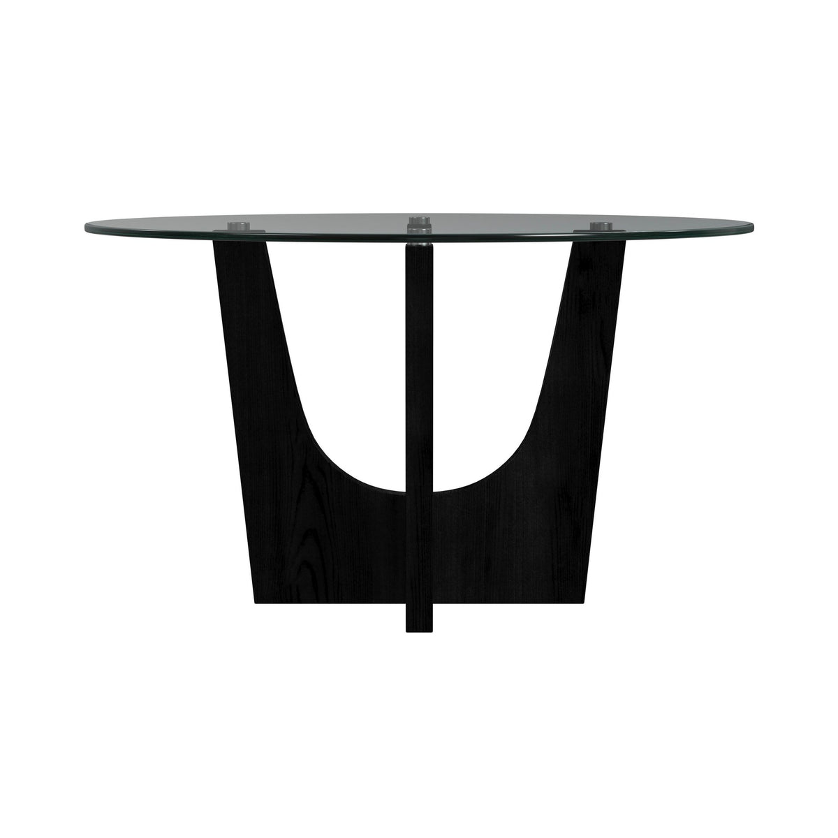 Oregon Black Round Counter Table with Glass Top - Ornate Home