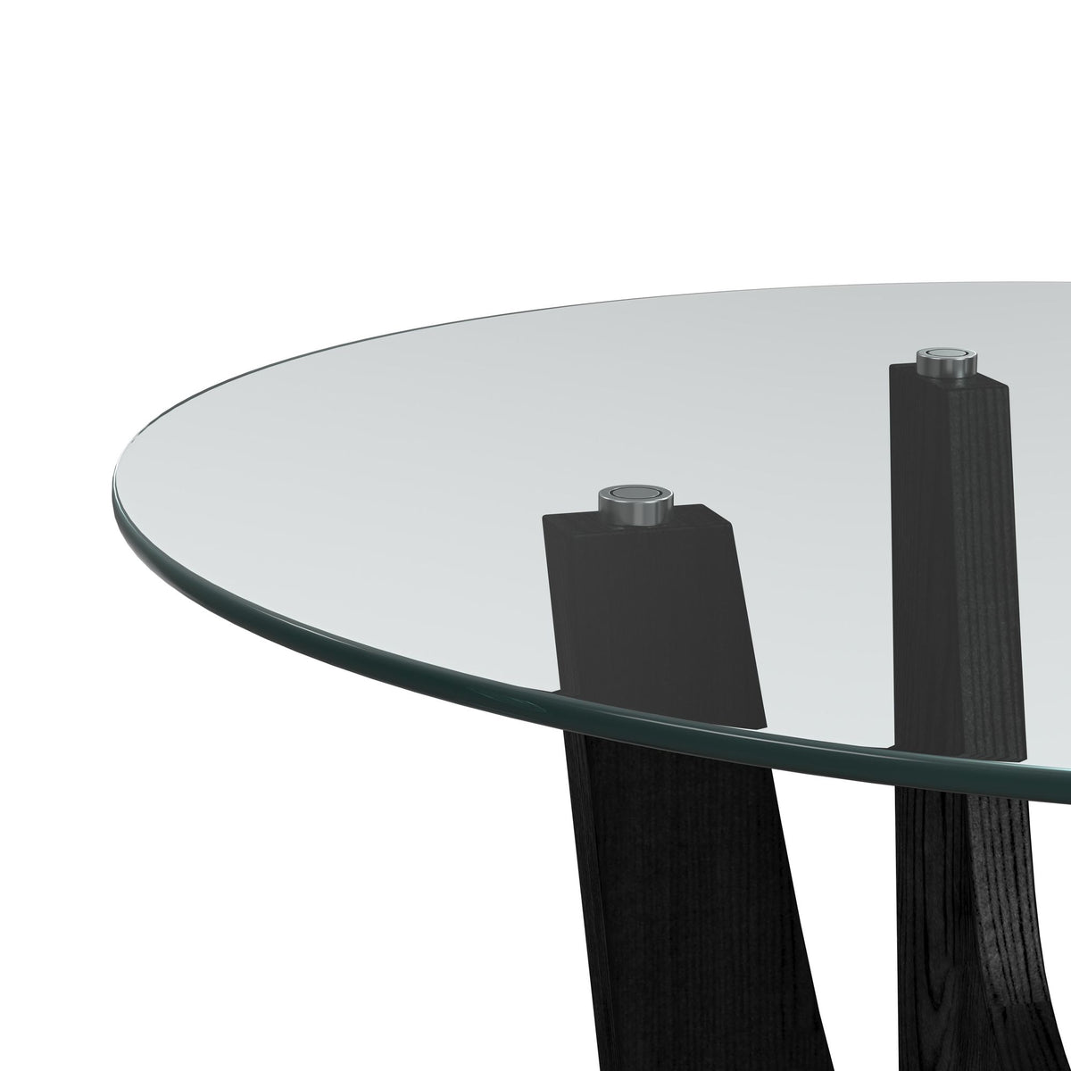 Oregon Black Round Counter Table with Glass Top - Ornate Home