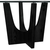 Oregon Black Round Counter Table with Glass Top - Ornate Home