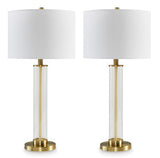 Orenman Clear/Brass Finish Table Lamp (Set of 2) (Online Special Price) - Ornate Home