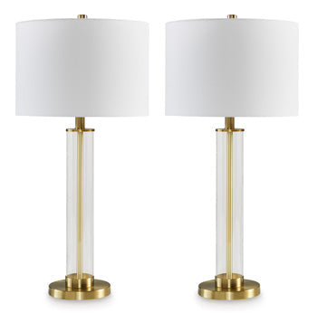 Orenman Clear/Brass Finish Table Lamp (Set of 2) (Online Special Price) - Ornate Home