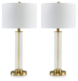 Orenman Clear/Brass Finish Table Lamp (Set of 2) (Online Special Price) - Ornate Home