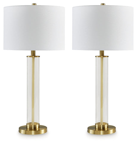 Orenman Clear/Brass Finish Table Lamp (Set of 2) - Ornate Home