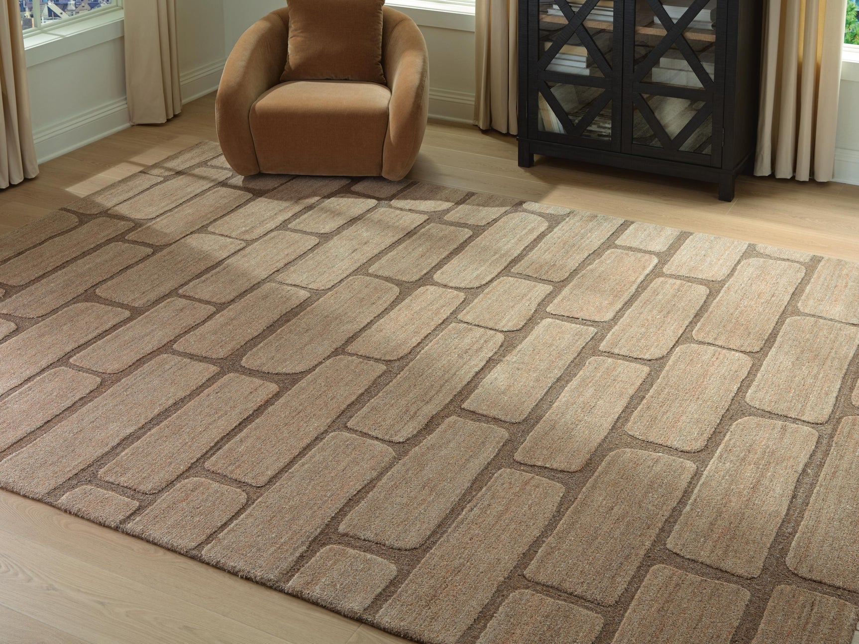 Orest Brown Extra Large Rug - Ornate Home