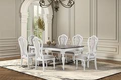 Orford Antique White/Dark Walnut 7 Pc. Dining Set - Ornate Home