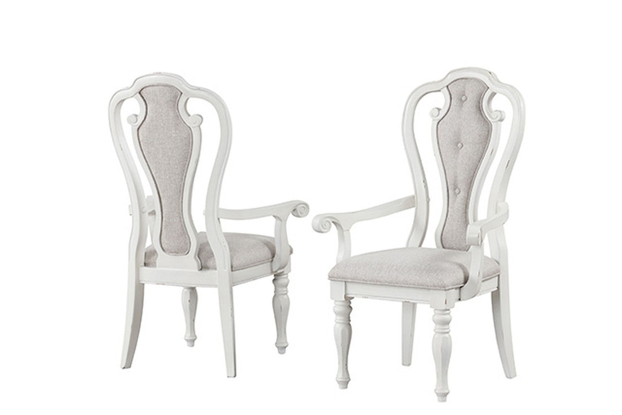 Orford Antique White/Dark Walnut 7 Pc. Dining Set - Ornate Home