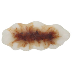 Organic Elegance Brown/White Wavy Oval Bowl - Ornate Home