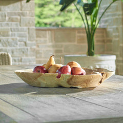 Organic Embrace Teak Outdoor Bowl - Ornate Home