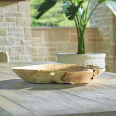 Organic Embrace Teak Outdoor Bowl - Ornate Home