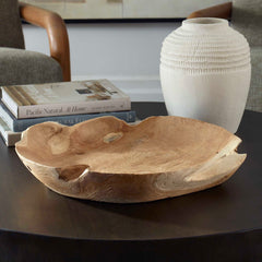 Organic Embrace Teak Outdoor Bowl - Ornate Home