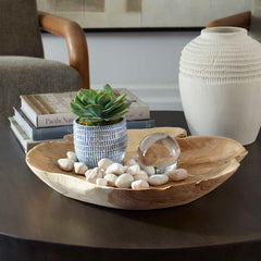 Organic Embrace Teak Outdoor Bowl - Ornate Home