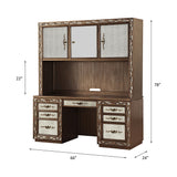 Orianne Antique Gold Computer Desk & Hutch - Ornate Home