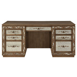 Orianne Antique Gold Computer Desk & Hutch - Ornate Home