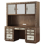 Orianne Antique Gold Computer Desk & Hutch - Ornate Home