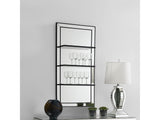 Oriel Silver 24 x 47 Inch Rectangular 3-Shelf Wall Mirror - Ornate Home