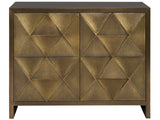 Origami Aged Gold Hall Chest - Ornate Home