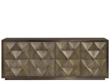 Origami Antique Champagne Credenza - Ornate Home