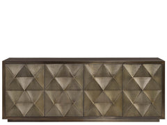 Origami Antique Champagne Credenza - Ornate Home