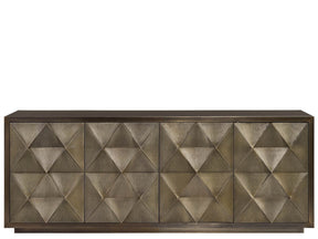 Origami Antique Champagne Credenza - Ornate Home