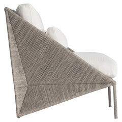 Origami Egret Grey/White/Cream Outdoor Chair - Ornate Home