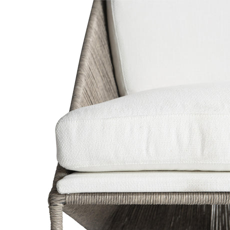 Origami Egret Grey/White/Cream Outdoor Chair - Ornate Home