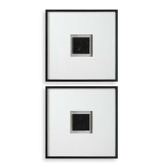 Origins Shadow Boxes Black/White (Set of 2) - Ornate Home