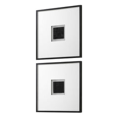 Origins Shadow Boxes Black/White (Set of 2) - Ornate Home