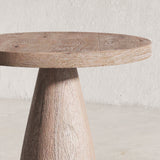 Origins Washed Sand Pull Up Pedestal Table - Ornate Home
