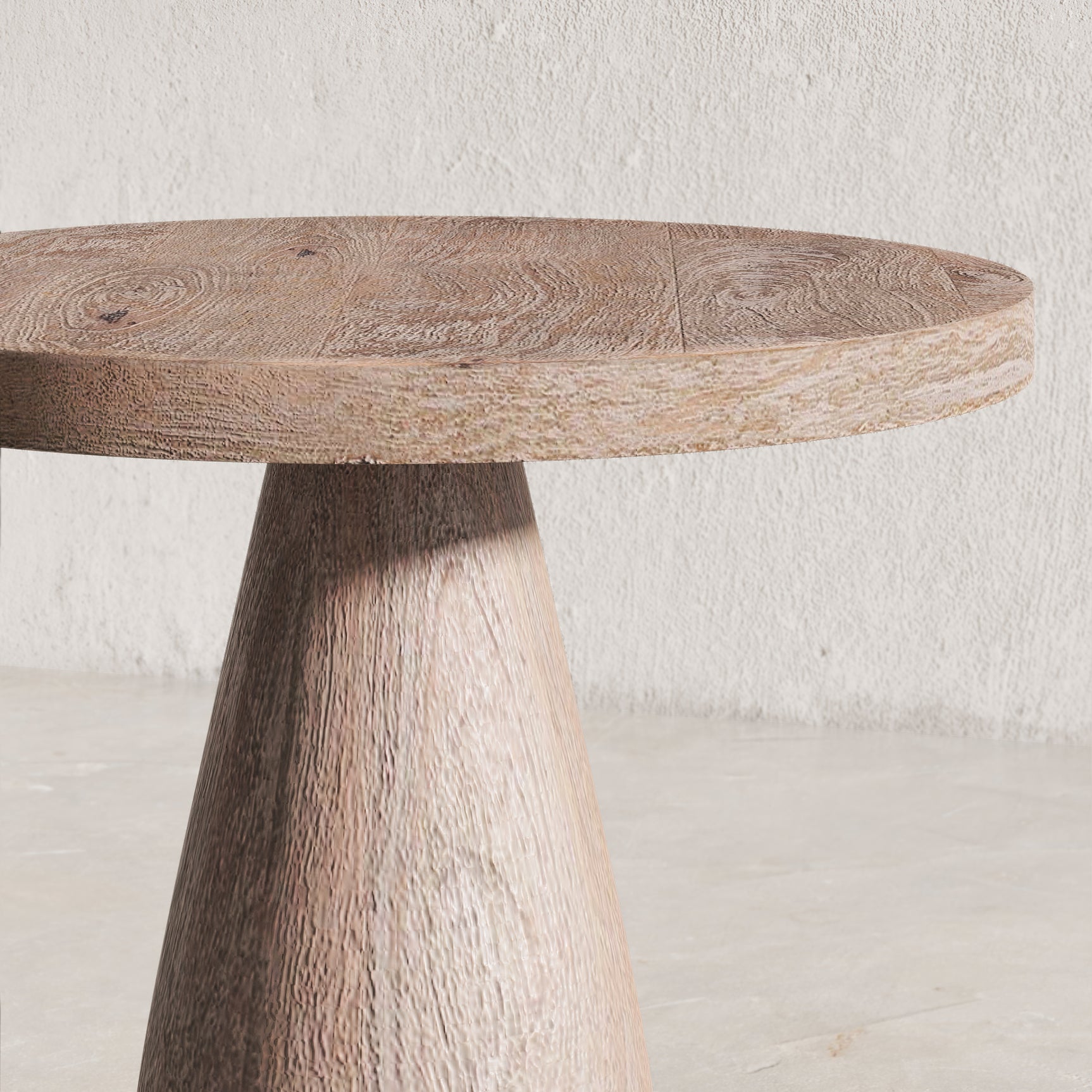 Origins Washed Sand Pull Up Pedestal Table - Ornate Home