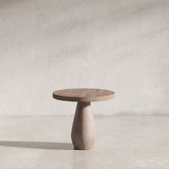 Origins Washed Sand Pull Up Pedestal Table - Ornate Home