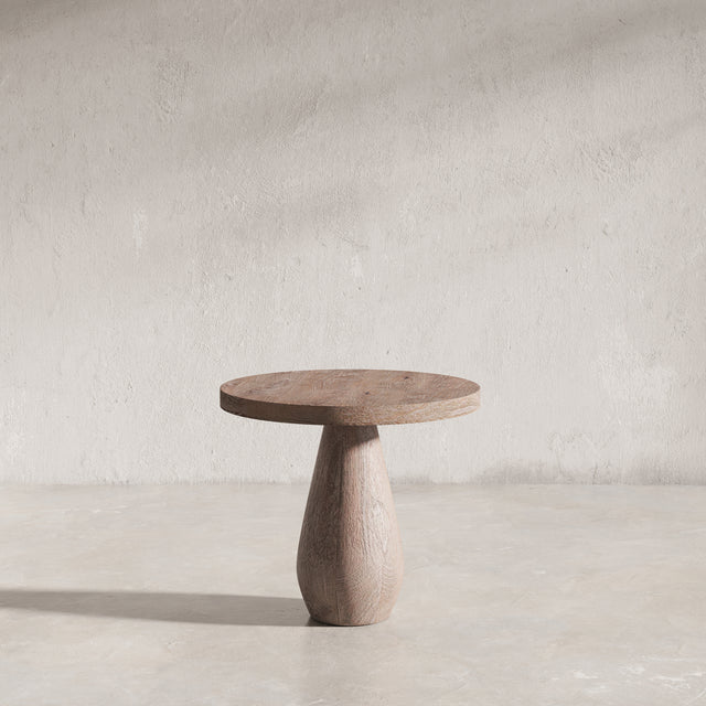 Origins Washed Sand Pull Up Pedestal Table - Ornate Home