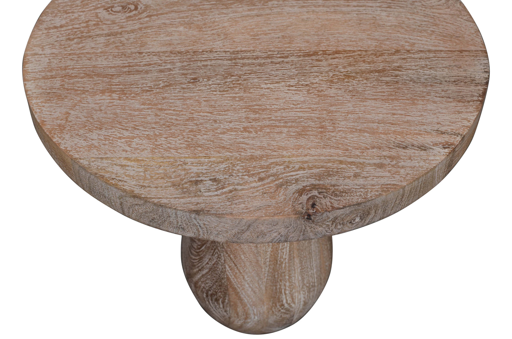 Origins Washed Sand Pull Up Pedestal Table - Ornate Home