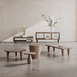Origins Washed Sand Rectangle Cocktail Table - Ornate Home