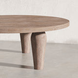 Origins Washed Sand Round Cocktail Table - Ornate Home