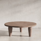 Origins Washed Sand Round Cocktail Table - Ornate Home