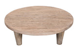 Origins Washed Sand Round Cocktail Table - Ornate Home