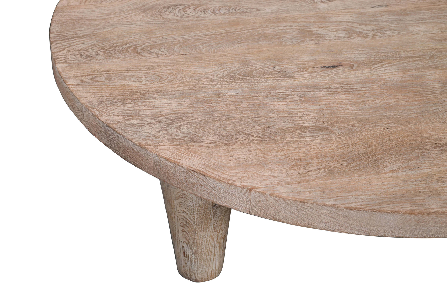 Origins Washed Sand Round Cocktail Table - Ornate Home