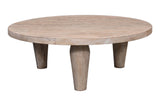 Origins Washed Sand Round Cocktail Table - Ornate Home