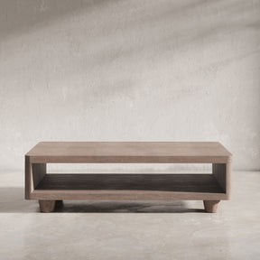 Origins Washed Sand Storage Cocktail Table - Ornate Home