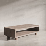 Origins Washed Sand Storage Cocktail Table - Ornate Home