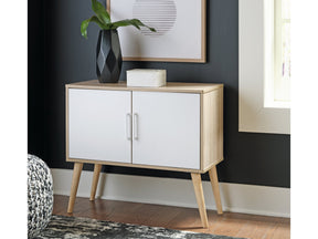 Orinfield Natural & White Accent Cabinet - Ornate Home