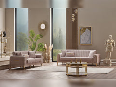Orion Cream 3-pieces (Sofa & Loveseat & Chair) Living Room Set - Ornate Home