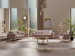 Orion Cream 3-pieces (Sofa & Loveseat & Chair) Living Room Set - Ornate Home
