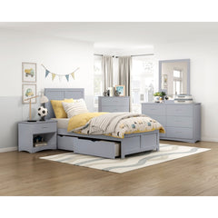 Orion Gray 1-Drawer Nightstand - Ornate Home