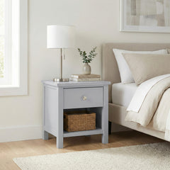 Orion Gray 1-Drawer Nightstand - Ornate Home