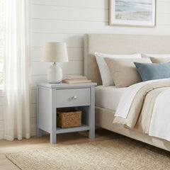 Orion Gray 1-Drawer Nightstand - Ornate Home