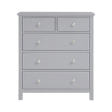 Orion Gray 5-Drawer Chest - Ornate Home