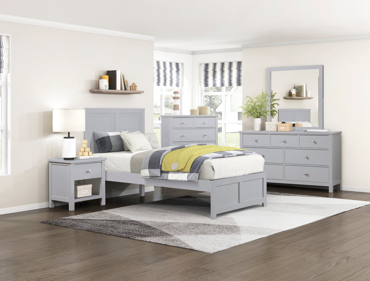 Orion Gray 5-Drawer Chest - Ornate Home