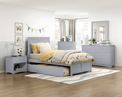 Orion Gray 5-Drawer Chest - Ornate Home